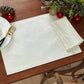 Servilletas Poinsettia Elegance Jacquard resistentes al agua y a las manchas, juego de 4