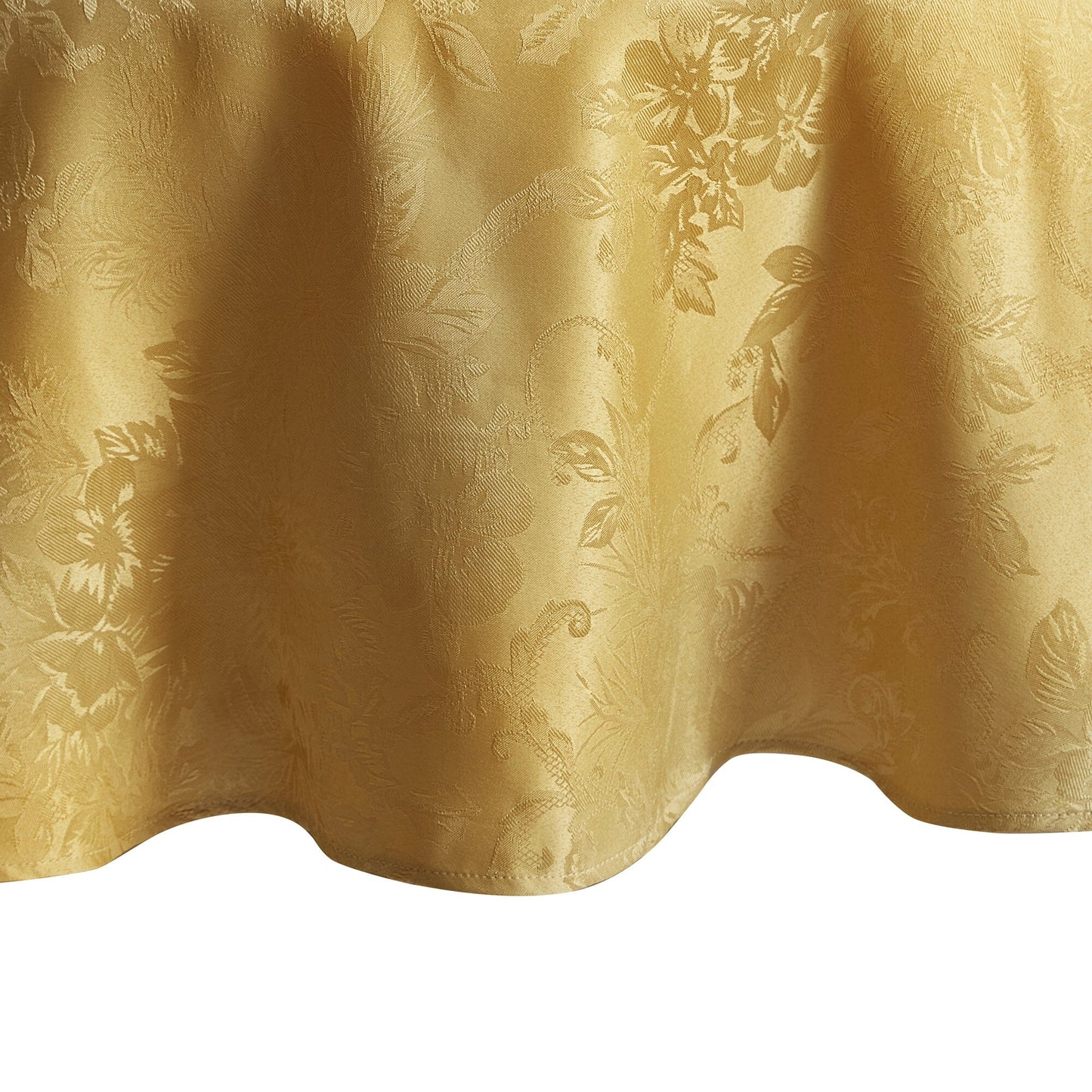 Poinsettia Elegance Jacquard Water and Stain Resistant Tablecloth