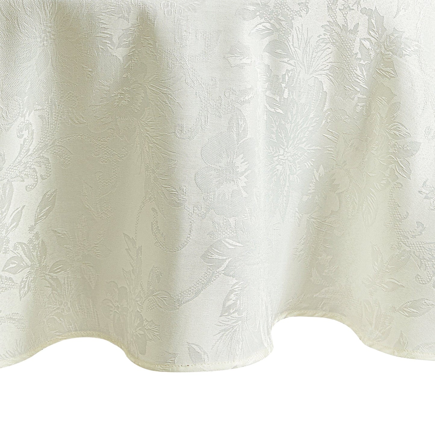 Poinsettia Elegance Jacquard Water and Stain Resistant Tablecloth