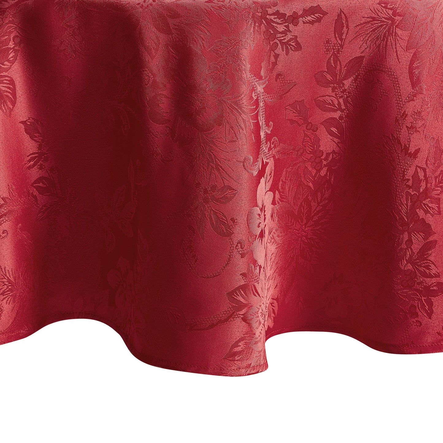 Mantel Poinsettia Elegance Jacquard resistente al agua y a las manchas