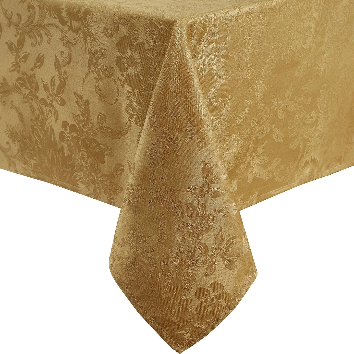 Poinsettia Elegance Jacquard Water and Stain Resistant Tablecloth