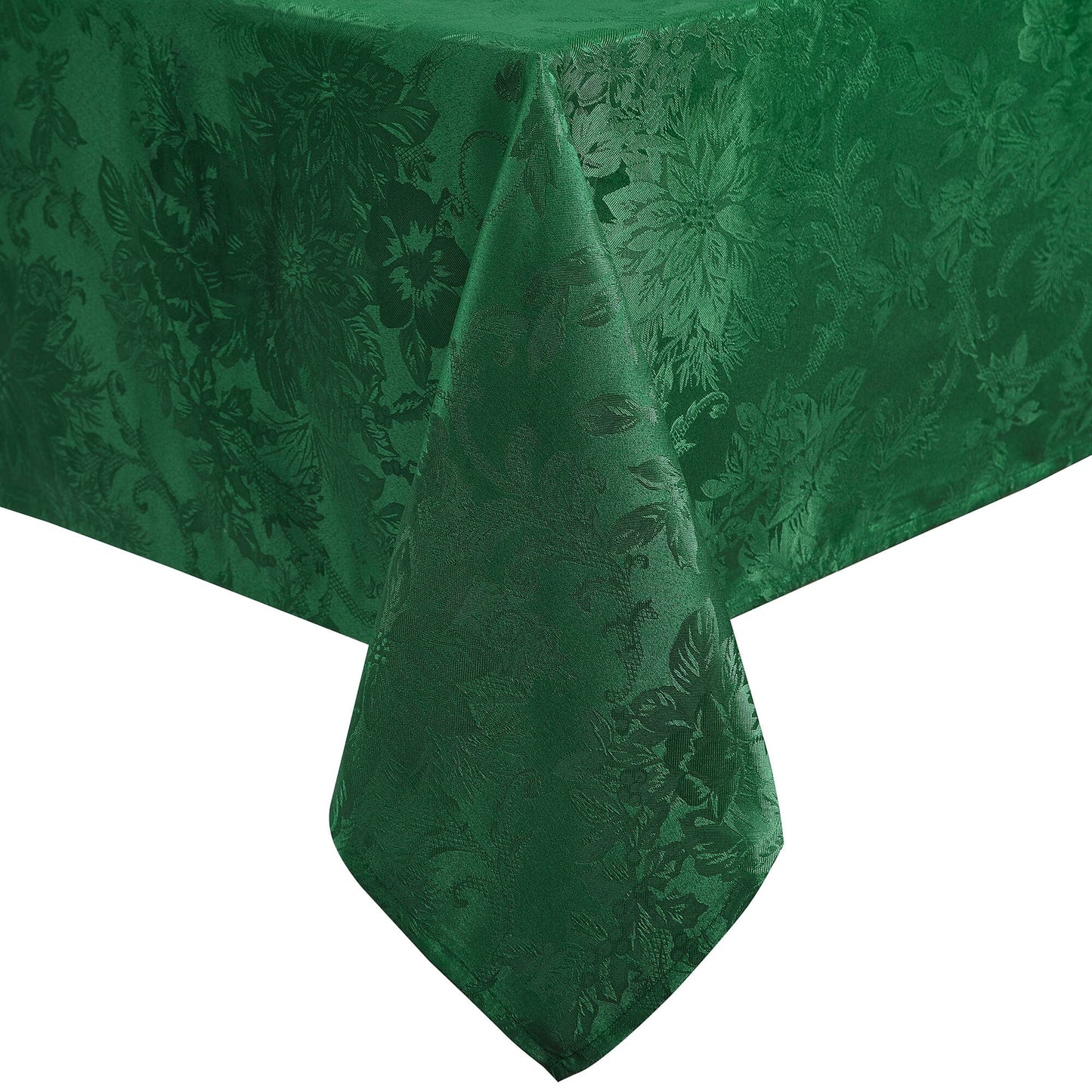 Mantel Poinsettia Elegance Jacquard resistente al agua y a las manchas
