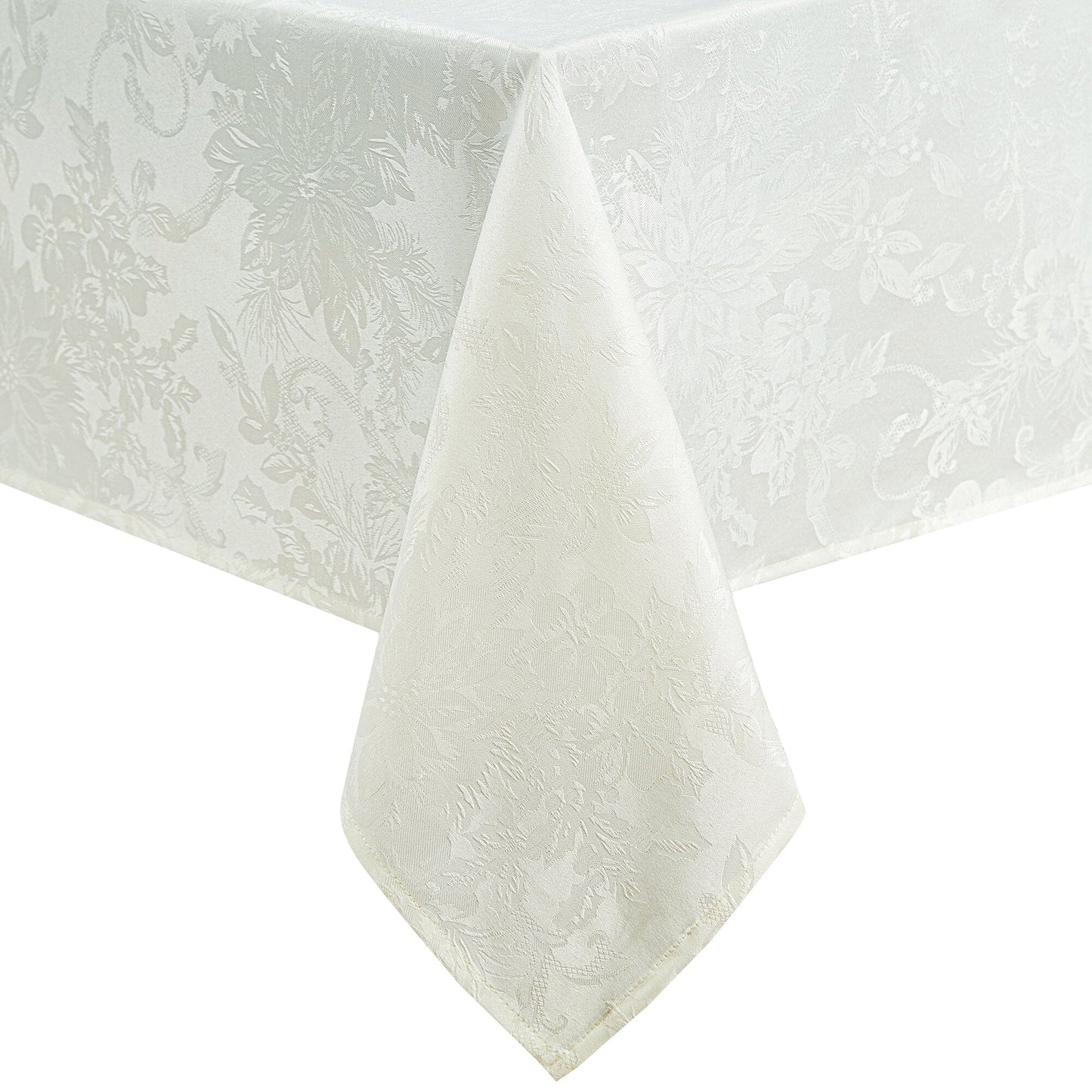 Mantel Poinsettia Elegance Jacquard resistente al agua y a las manchas