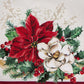 Poinsettia Garlands Engineered Table Runner