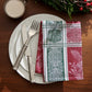 Poinsettia Plaid Jacquard Napkins, Set of 8