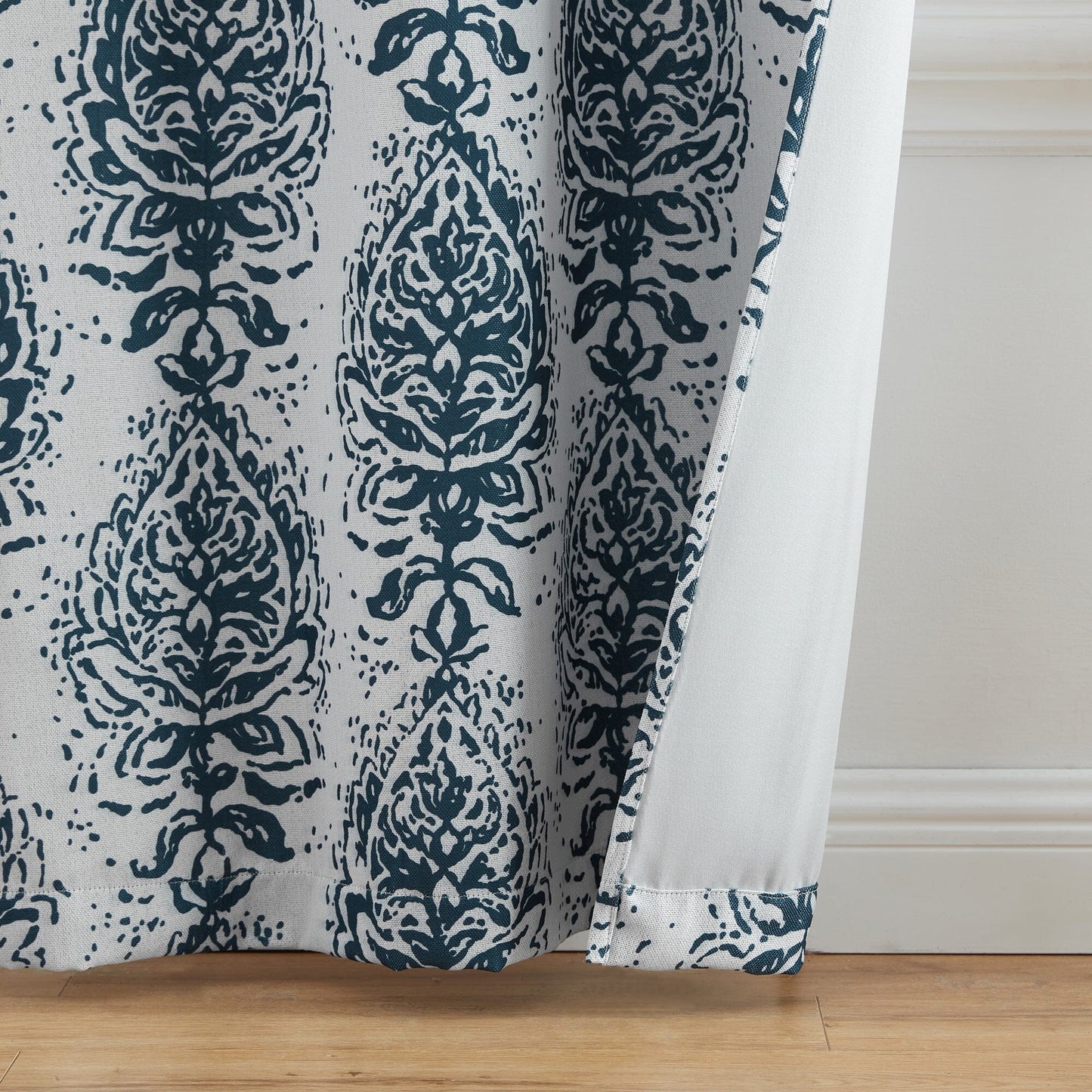 Paneles de cortina opaca para ventana con estampado bohemio Raja, juego de 2