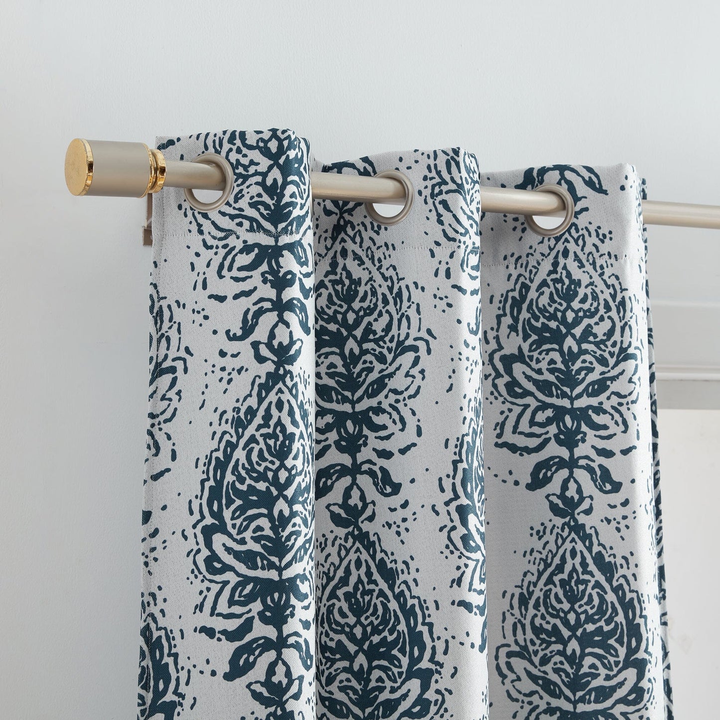 Paneles de cortina opaca para ventana con estampado bohemio Raja, juego de 2