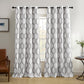 Renzo Ikat Geometric Linen Room Darkening Window Curtain