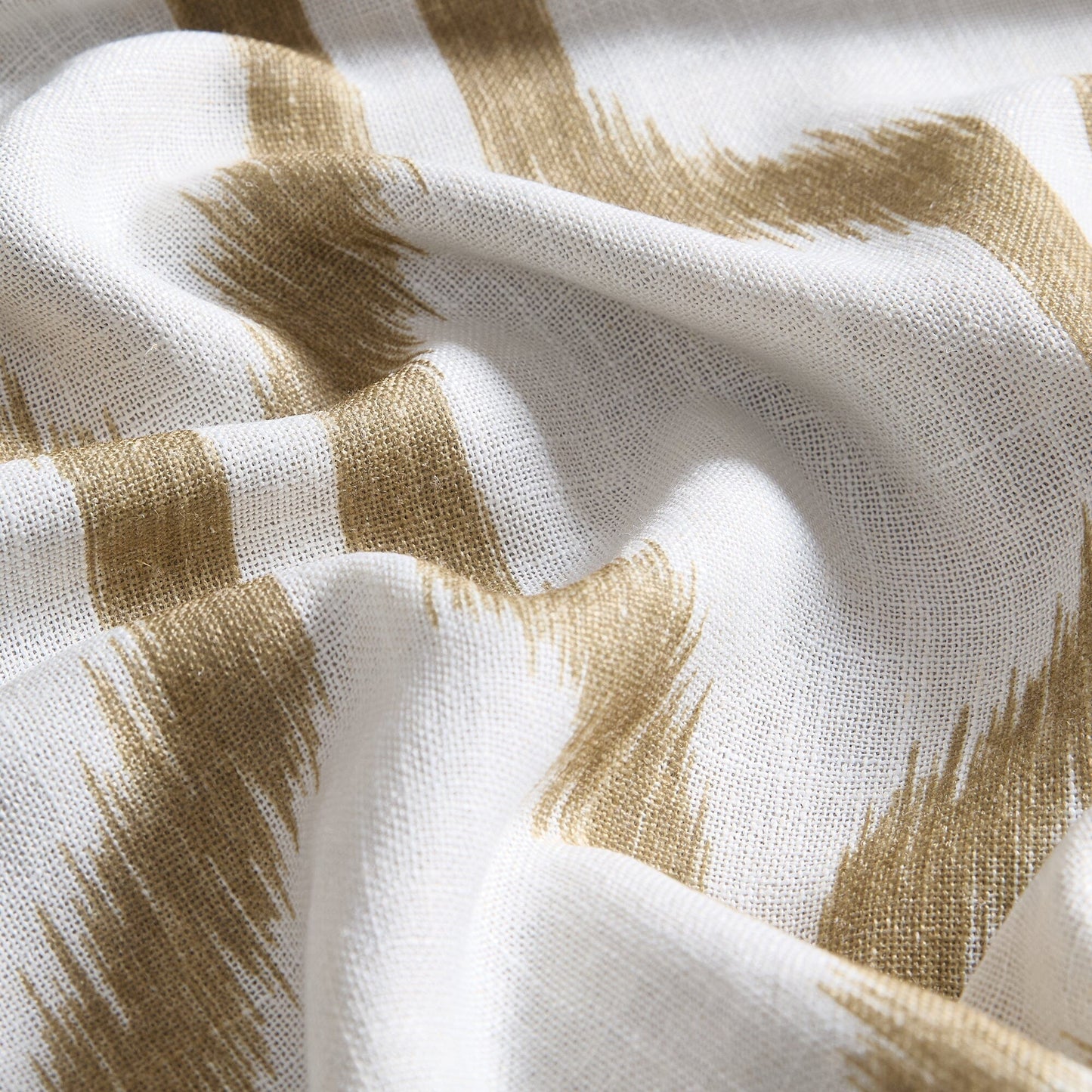 Renzo Ikat Geometric Linen Room Darkening Window Curtain