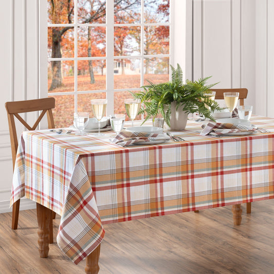 Seneca Plaid Winter Holiday Cotton Tablecloth