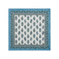 Servilletas Tropez para interiores y exteriores, resistentes al agua y a las manchas con estampado de bloques, juego de 4