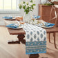 Tropez Block Print Stain & Water Resistant Indoor/Outdoor Table Runner