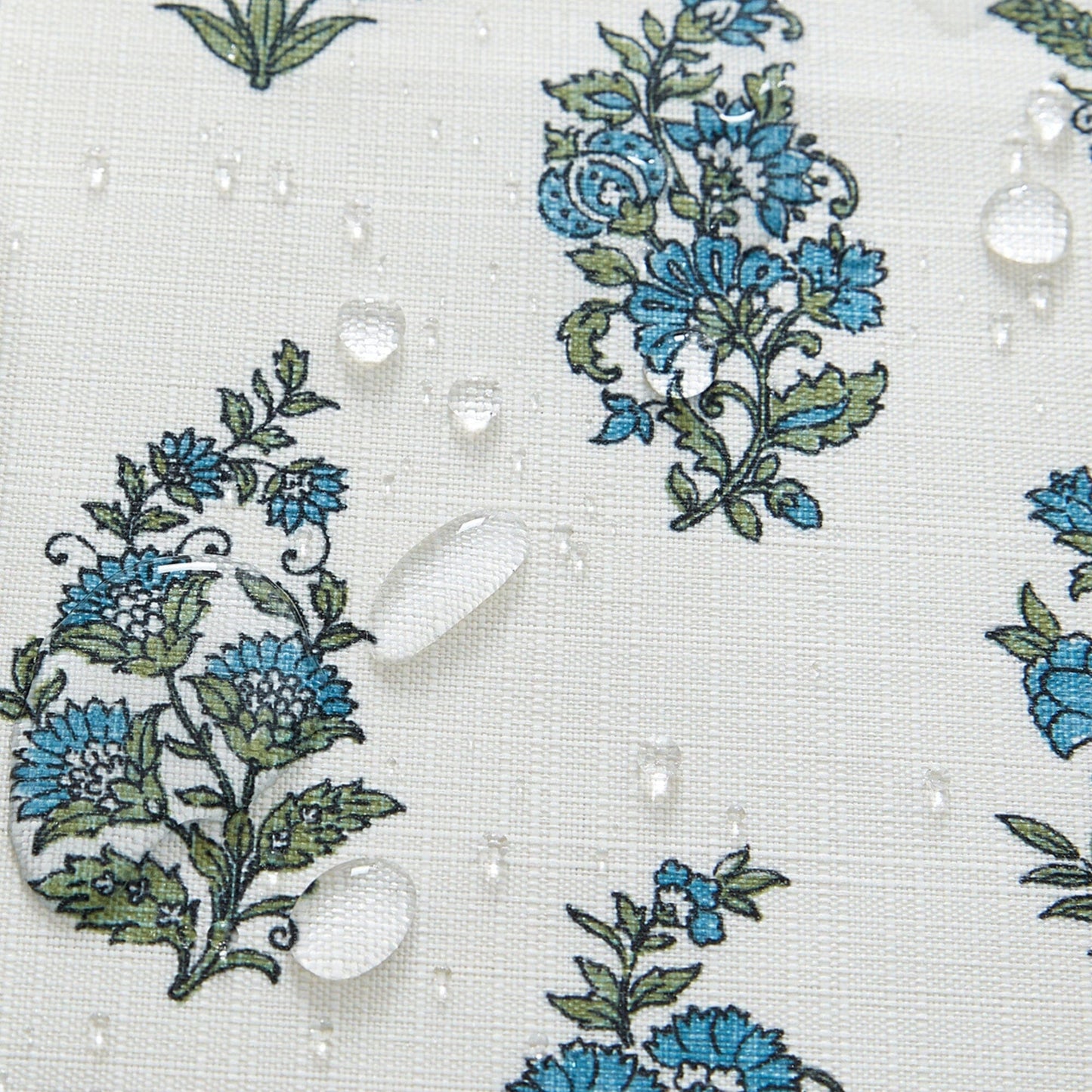 Servilletas Tropez para interiores y exteriores, resistentes al agua y a las manchas con estampado de bloques, juego de 4
