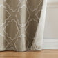 Valian Lattice Embroidered Blackout Window Curtain Panel, Set of 2