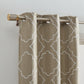 Valian Lattice Embroidered Blackout Window Curtain Panel, Set of 2