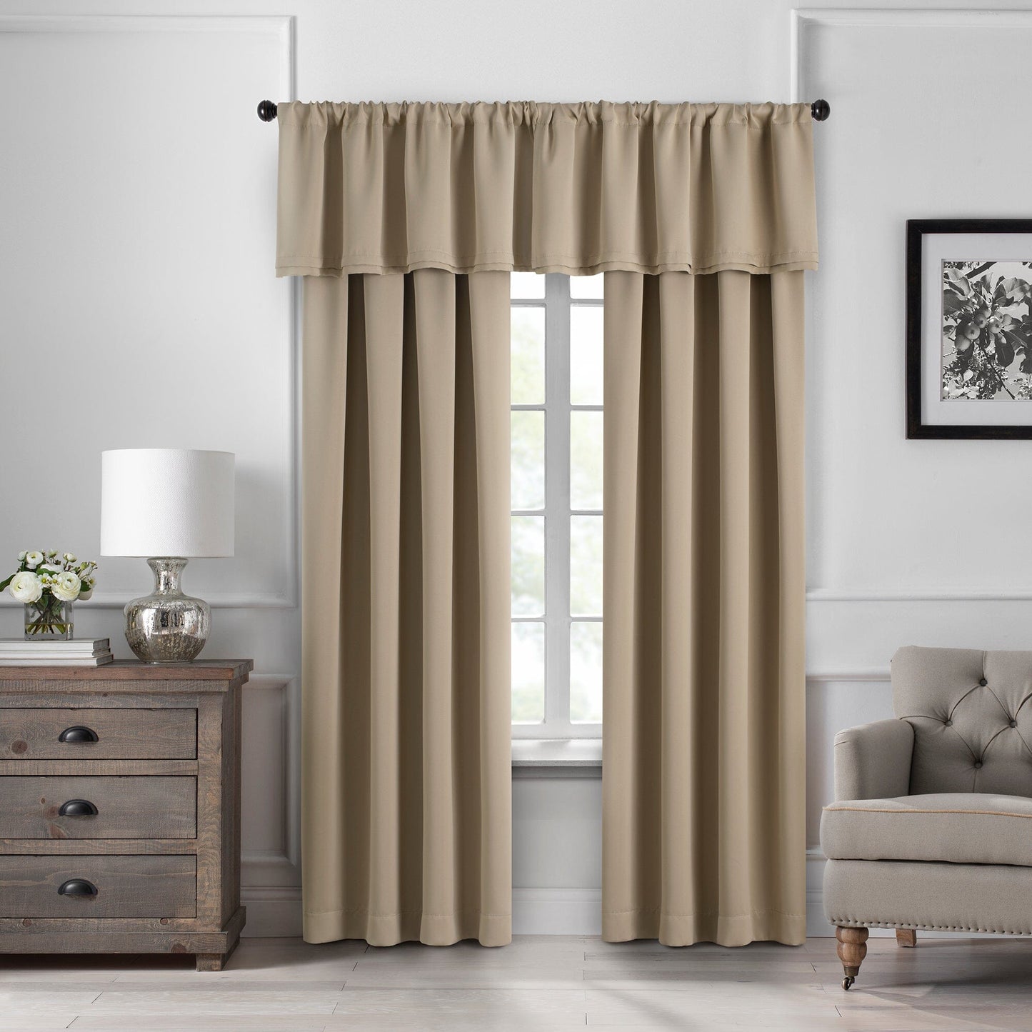 SunVeil Vanderbilt Straight Pleated Window Valance - Clearance