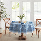 Vietri Medallion Block Print Stain & Water Resistant Indoor/Outdoor Tablecloth