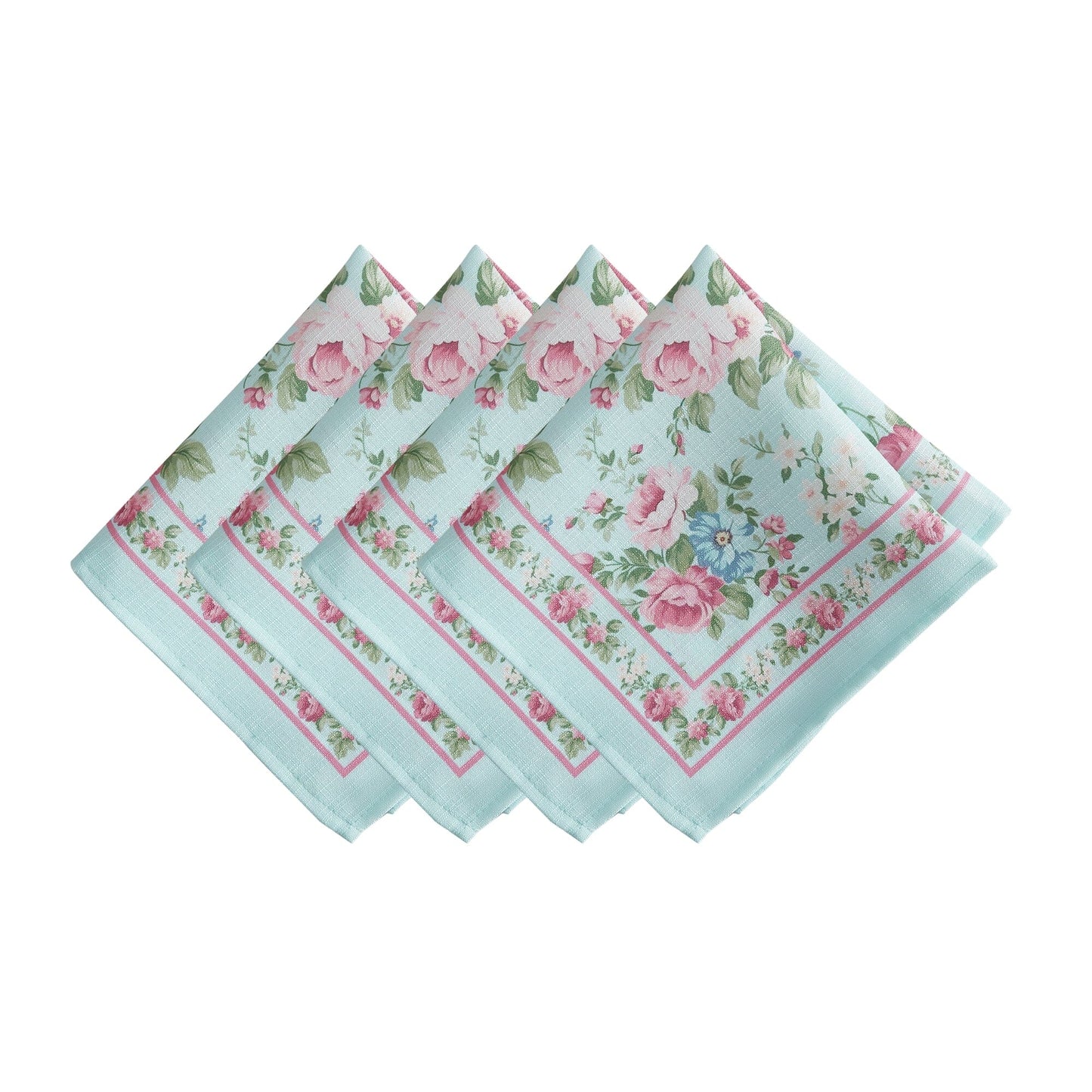 Servilletas de jardín florales vintage. Juego de 4