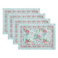 Vintage Floral Garden Placemats, Set of 4