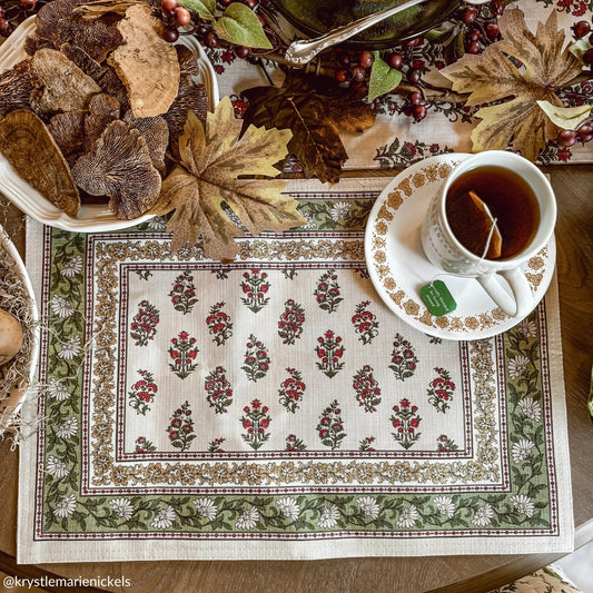 Nomad Harvest Block Print Placemats, Set of 4