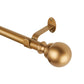 Cordelia 1" Window Drapery Single Curtain Rod with Globe Ball Finial