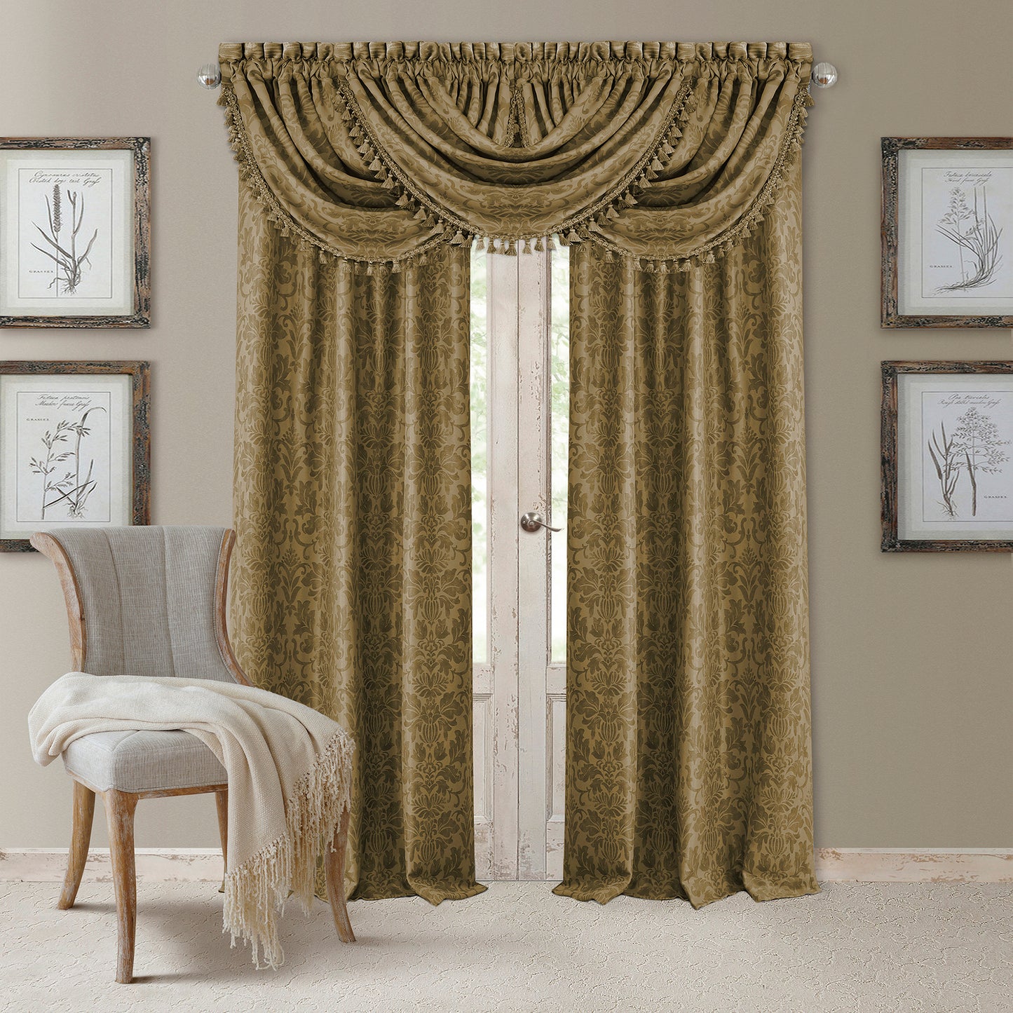 Colección de cortinas y cenefas opacas Antonia