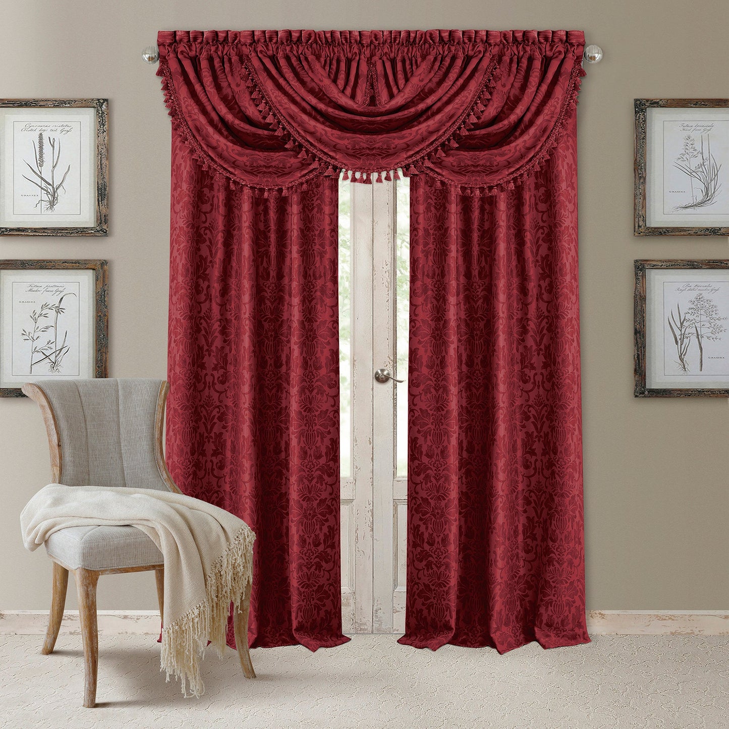 Colección de cortinas y cenefas opacas Antonia