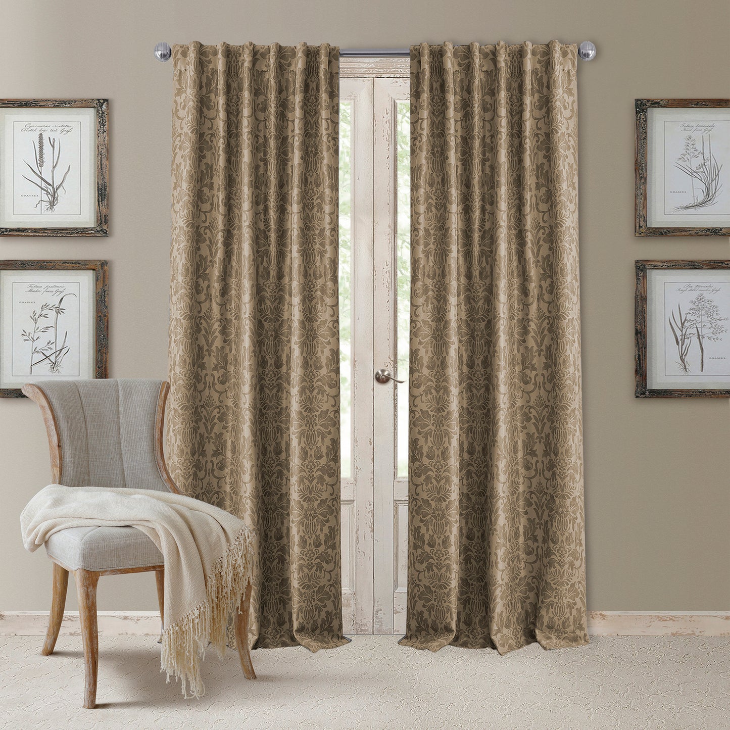 Colección de cortinas y cenefas opacas Antonia