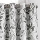 Avalon Botanical Leaf Print Blackout Window Curtain-Elrene Home Fashions