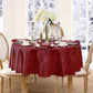 burgundy tablecloth