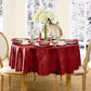 red tablecloth