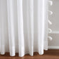 Bianca Semi-Sheer 100% Cotton Window Curtain with Tassels - Clearance