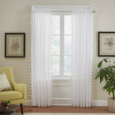Bianca Semi-Sheer 100% Cotton Window Curtain with Tassels - Clearance ...