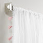 Bianca Semi-Sheer 100% Cotton Window Curtain with Tassels - Clearance