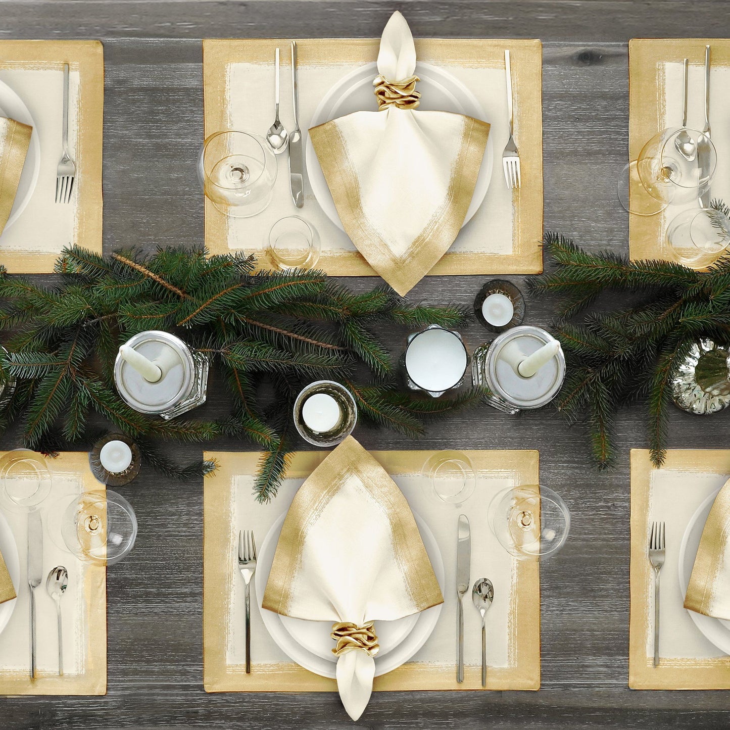 metallic placemat set of 4