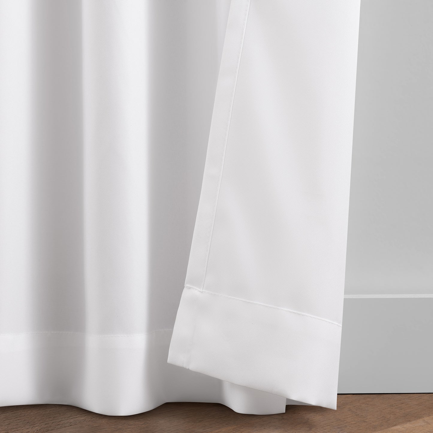 Cortinas de ventana con ojales macizos Cairo, juego de 2