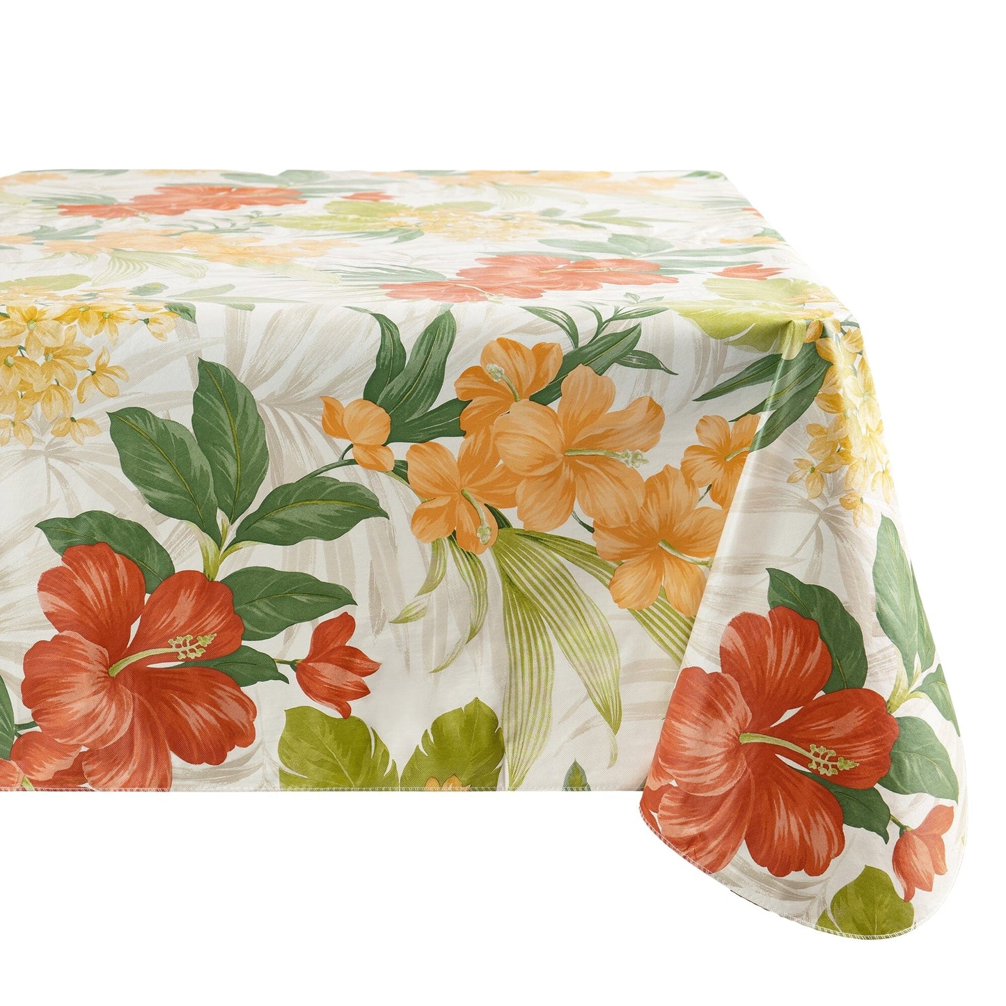 Callisto Tropical Floral Printed Vinyl Indoor/Outdoor Tablecloth