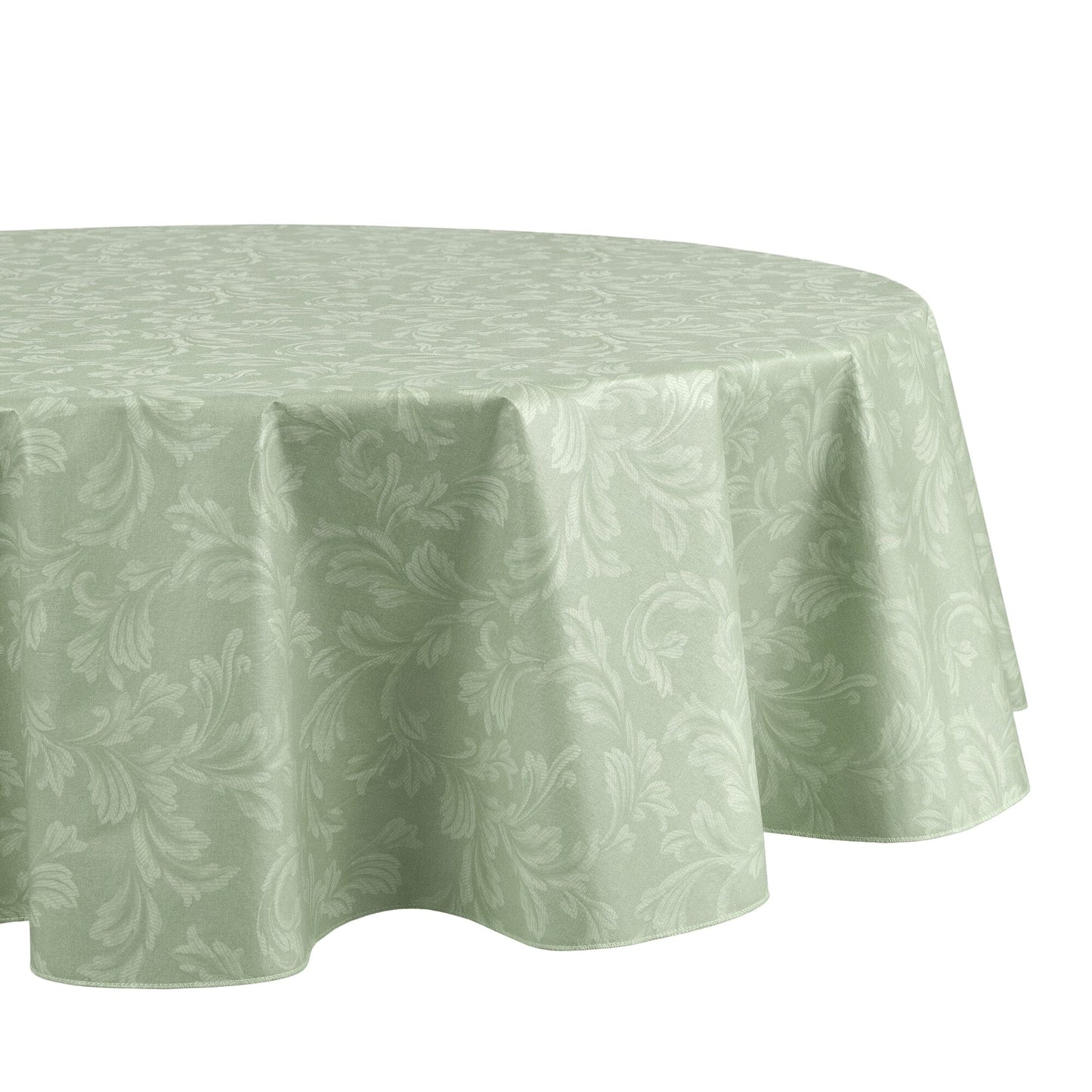 Camile Floral Scroll Damask Pattern Vinyl Indoor/Outdoor Tablecloth