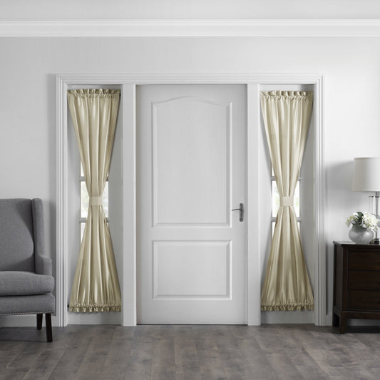 Colette Faux Silk Sidelight Door Window Panel-Elrene Home Fashions
