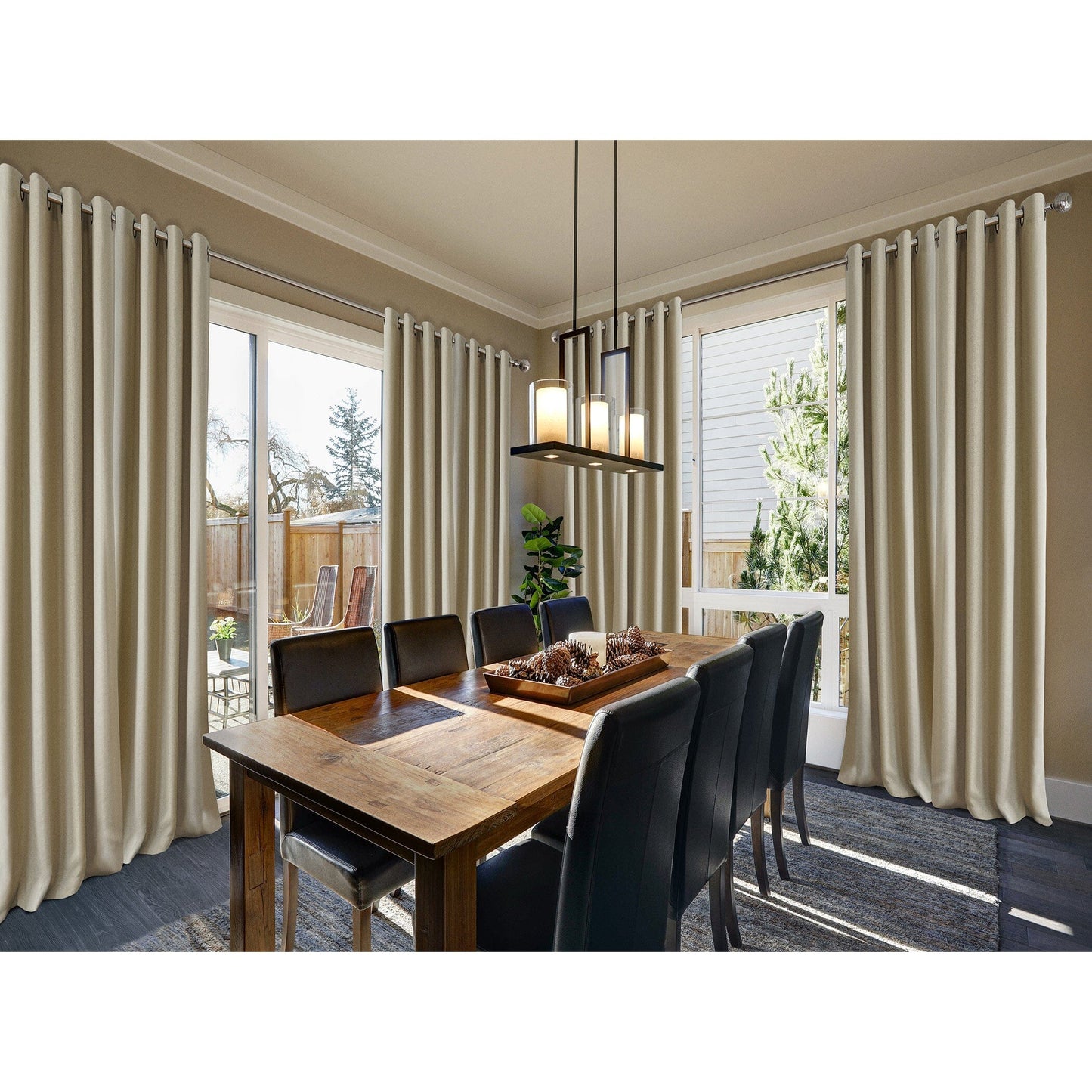 Connor Solid Grommet Top Indoor/Outdoor Window Curtain - Clearance