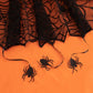 Crawling Halloween Spider Lace Lined Tablecloth
