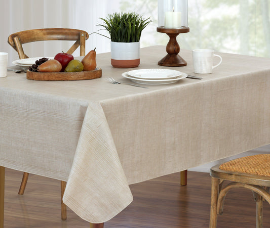 Crosshatch Texture Vinyl Tablecloth - Clearance