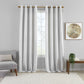 Huxley Geometric Blackout Embroidered Textured Window Curtain Panel-Elrene Home Fashions