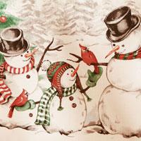 Snowman Winterland Holiday Snowflake Tablecloth