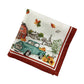 Blue farm truck, red barn and pumpkin napkin set of 4 with fall leaves center design