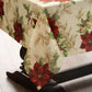 Festive Poinsettia Holiday Fabric Tablecloth-Elrene Home Fashions