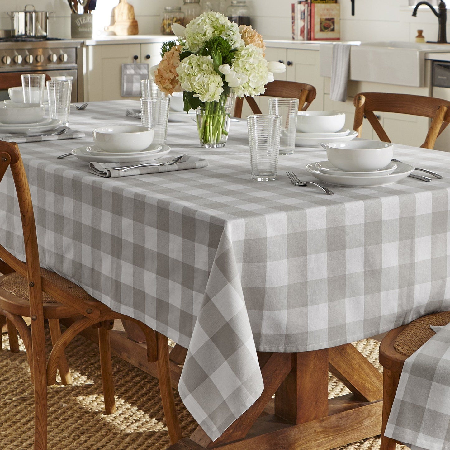 Farmhouse Living Buffalo Check Tablecloth
