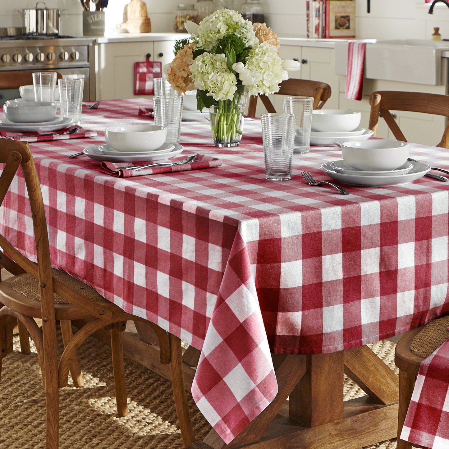 Farmhouse Living Buffalo Check Tablecloth