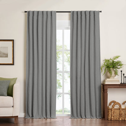 Harrow Solid Texture Blackout Window Curtain Panel