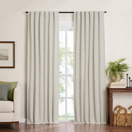 Panel de cortina opaca para ventana con textura sólida de Harrow